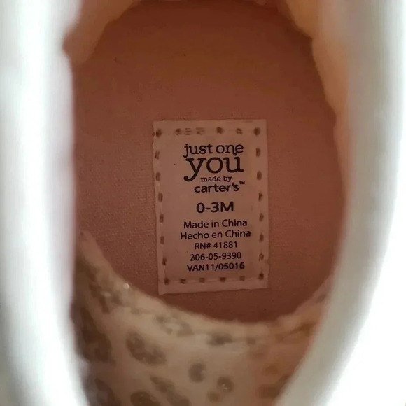 Carter's Just One You Animal Print Shimmery High Tops - Picture 6 of 6